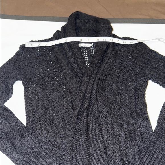 Reitmans Cardigan Cotton Blend Black Knit Long Sweater Women’s Size M - Picture 7 of 11
